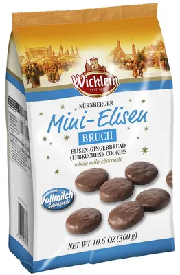 Zdjęcie produktu dla Wicklein Nuremberg Mini Elisen Piernik z orzechami mleczny 300g