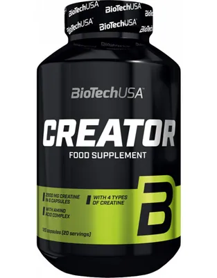 Obrázok produktu pre BioTech USA CreaTOR 120 kapsúl / Viaczložkové kreatíny a zmesy / Kreatínová zmes s 4 formami kreatínu a ďalšími stimulujúcimi zložkami