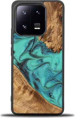 Image de Housse en bois Bewood Unique - Turquoise pour Xiaomi 13 Pro