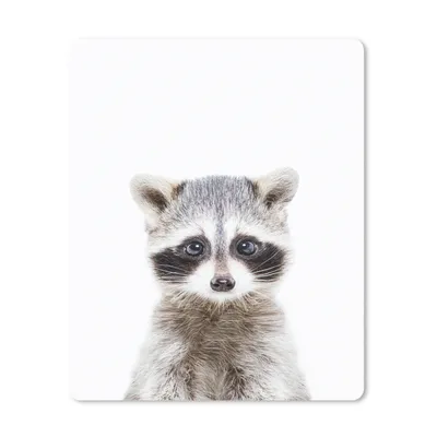 Produktbild von MuchoWow® Mauspad Mousepad Waschbär - Tiere - Natur - Weiß 30x40 cm - Mousepads - Maus Mat - Pad - Mausunterlage - Mausmatten