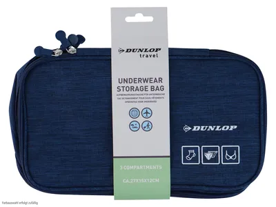 Produktbild von DUNLOP Aufbewahrungstasche, 28x16x9,5 cm, Schwarz, Grau, Blau