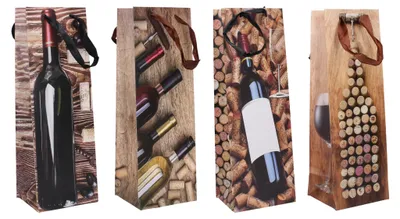 Produktbild von Geschenktüte für Flaschen M 12x35x10 cm Ganzjährig
