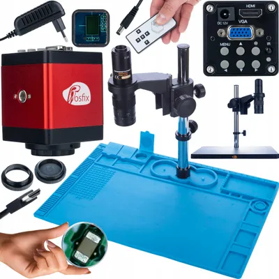 Produktbild von Rosfix Digitalmikroskop Earth Pro MCEP-0,5X + Draco RED PRO KMDRP-HDMI-VGA 2-MP-Kamera + Silikonmatte (Eisenbasis) 480 x 320 mm