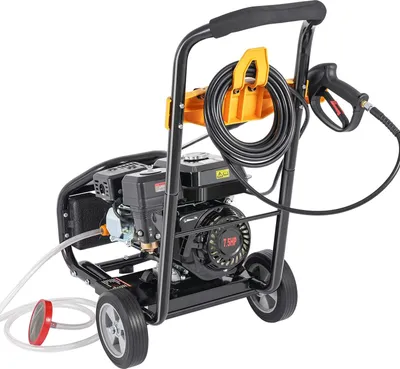 Produktbild von Hochdruckreiniger - Benzin 7,5 PS - 2200 PSI (ca. 152 bar) - 3400 U/min - 5 Düsen - Zulauf-/Ablaufschlauch - Schwarz