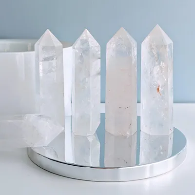 Produktbild von Bergkristall Quarz Turm 13-15 cm Naturstein Obelisk Kristallspitze