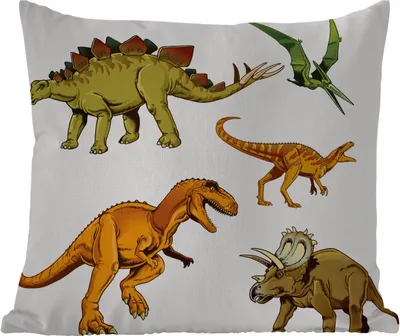 Produktbild von MuchoWow® Outdoor Kissen - Dinosaurier - Zeichnung - Jungen - Kinder - 45x45 cm - Wetterfest - Lounge Kissen - Fotokissen - Dekoratives Kissen