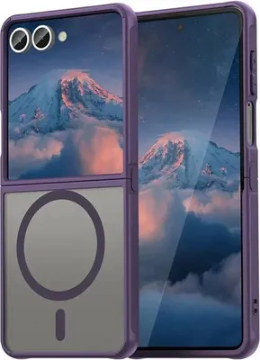 Obrázok produktu pre Puzdro MagSafe pre Samsung Galaxy Z Flip 7 - Zadný kryt Phonesta AirFrost Polopriehľadné - Matná fialová