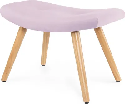 Produktbild von Sitzhocker Polsterhocker Fußhocker MOSS Velours Fußhocker rosa 61x41x38 cm HOMLA