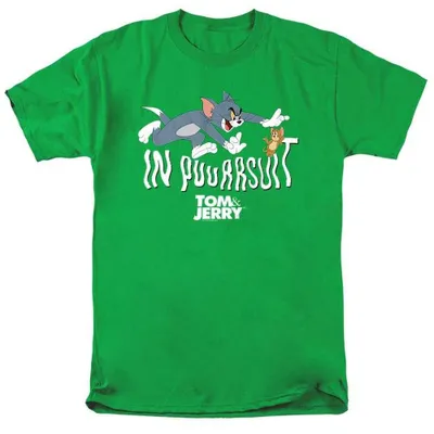 Immagine prodotto di Maglietta unisex "Tom & Jerry - In Pursuit" per uomo/donna, taglia L, colore giallo-verde brillante (codice prodotto: TV39434)