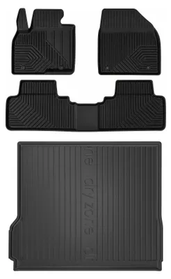 Image de Tapis de sol en caoutchouc pour BAIC BJ60 2025- (SUV, coffre standard) – 4 pièces, noirs, sur mesure