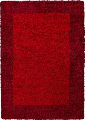 Produktbild von Teppium Hochflor Teppich Bordüre Design Modern Shaggy Teppich Wohnzimmer, Schlafzimmer Flauschig Weich, Grösse: 80x250 cm