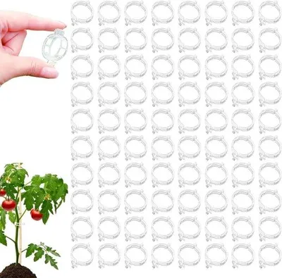 Obrázok produktu pre Plastové spony na popínavé rastliny a paradajky – biele – spoľahlivé upevňovacie spony