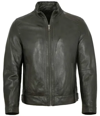 Produktbild von Milestone - Herren Lederjacke Lammnappa olive : 52