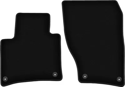 Produktbild von Wielganizator Velours-Autoteppiche vorne – passend für Porsche Cayenne II (SUV, Bj. 2010-) –  schwarz, passgenau, mit Befestigungen set 2 Stk.