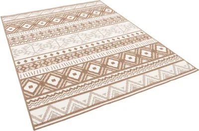 Produktbild von In- und Outdoorteppich Beidseitig Cape Cod, Größe:120x160 cm, Design:Ethno Braun Beige