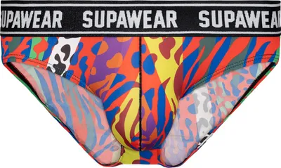 Image de SUPAWEAR - Sous-vêtement Slips Hommes - POW Brief Crimson Beast - 1x Taille S