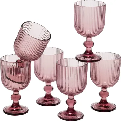 Produktbild von Mica Decorations Merlot Weinglas- 6er-Set - 250 ml - Glas - Lila