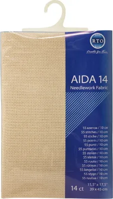 Produktbild von RTO Aida Zuschnitt, 14ct, beige, 39x45cm