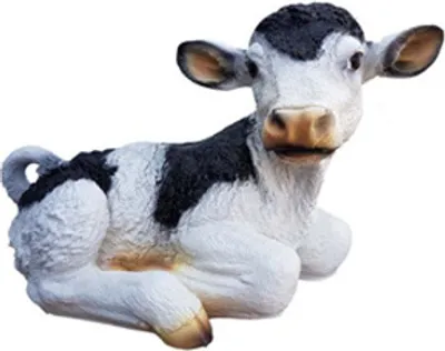 Immagine prodotto di Vitello a grandezza naturale figura decorazione statue scultura decorazione giardino figure 70cm mucca