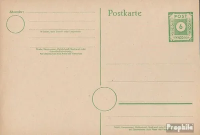 Produktbild von Belege Ganzsachen Sowjetische Zone (All.Bes.) 1945 P8a Amtliche Postkarte un Ziffer