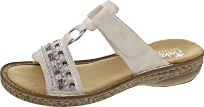 Produktbild von Rieker 628M6-14 Schuhe Damen Pantoletten Sandalen, Größe:40 EU, Farbe:Weiß