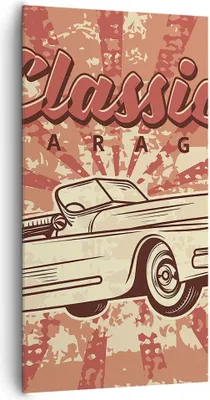 Produktbild von Bild auf Leinwand - Leinwandbild - Auto klassisch - 65x120cm - Wand Bild - Wanddeko - Wandbilder - Leinwanddruck - Bilder - Kunstdruck - Wanddekoration - Leinwand bilder - Wandkunst - PA65x120-4090