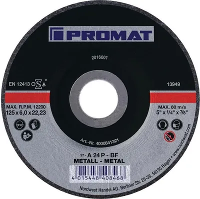 Zdjęcie produktu dla Tarcza do zgrubnego szlifowania D125xS6 mm, ząbkowana, stalowa, otwór 22,23 mm