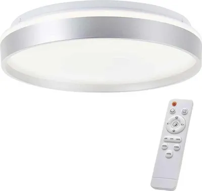 Produktbild von Brilliant LED Deckenleuchte Britt Silber Ø33cm 22W 2300lm CCT 3000K - 6500K Dimmbar Fernbedienung