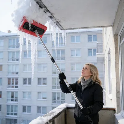 Productafbeelding van Sneeuwruimer voor daken met schuimbezem en schraper