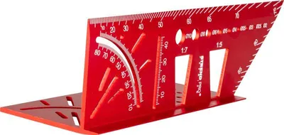 Zdjęcie produktu dla Kątownik Strend Pro Premium, kątownik stolarski, kątownik skośny ALU, 150 mm, 30°-45°-60°-90°