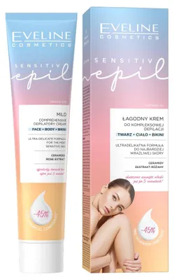 Produktbild von Eveline Cosmetics Sensitive Epil – Enthaarungscreme, feuchtigkeitsspendend, beruhigend