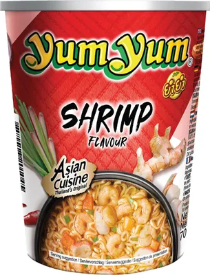 Obrázok produktu pre YumYum Instant Asian Nudelsuppe Cup mit Shrimp Geschmack 70g
