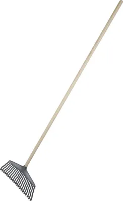 Produktbild von FREUND VICTORIA Kunststoff-Laubbesen 48175 - silber - mit Stiel 150 cm; 1420501