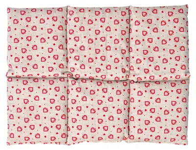 Produktbild von Körnerkissen Wärmekissen Kältekissen - 40 x 30 cm - 6 Kammern - Rapssaatfüllung - Wärme und Kälte