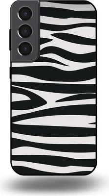 Produktbild von Smartphonica Handytasche passend für Samsung Galaxy S22 mit Zebradruck - TPU Rückseite mit Zebradruck Design - Schwarz Weiß