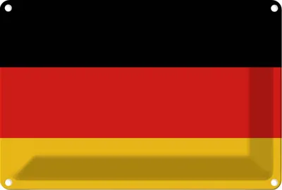 Produktbild von vianmo Blechschild 12x18 cm Deutschlands Germany Flagge Fahne Wappen