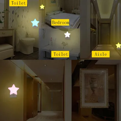 Zdjęcie produktu dla Lampka nocna LED z czujnikiem w kształcie mini gwiazdki