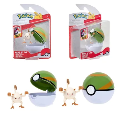Image de Figurine Pokemon Mankey Clip N Go Poke Ball