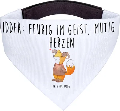 Produktbild von Mr. & Mrs. Panda Bandana Widder Astologie - Weiß - Geschenk, Hunde Halstuch, Geburtstagsgeschenk, Für, Hundehalstuch, Tierkreiszeichen, Sternzeichen, Dreieckstuch, Hund