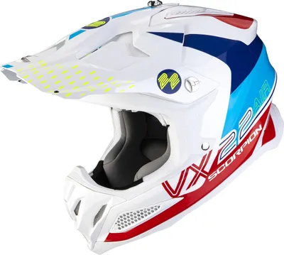 Produktbild von SCORPION VX-22 AIR ARES MX-Helm weiss-blau-rot L