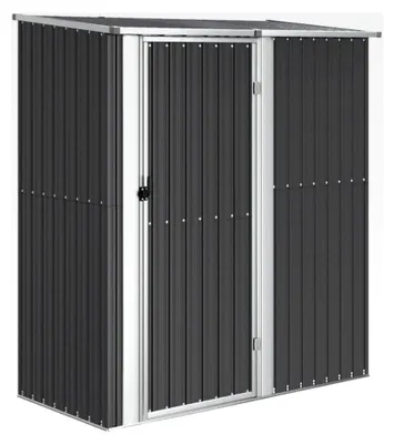 Produktbild von Geräteschuppen Gartenhaus Werkzeugschuppen Lagerschuppen Geräteschrank Anthrazit 180,5x97x209,5 cm Verzinkter Stahl