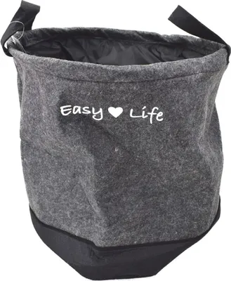 Produktbild von Wäschekorb Easy Life  Wäschesack grau Wäschetonne Filz Wäschesammler