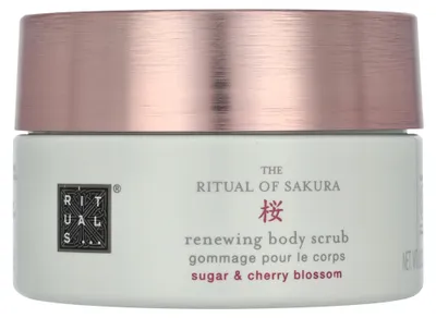 Obrázok produktu pre Rituals The Ritual of Sakura 8719134161328, Telový peeling, Ženy, Suchá koža, Exfoliácia, Výživný, Vyhladenie, Zmäkčovadlo, Nádoba, Čerešňový kvet, Kvetinový