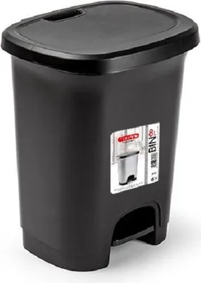 Produktbild von Treteimer - schwarz - 8 l - 30 cm