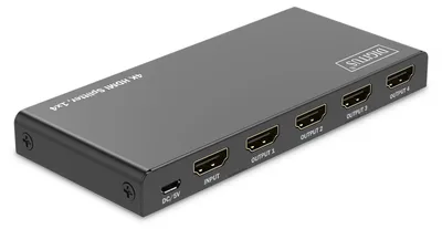 Zdjęcie produktu dla Rozdzielacz HDMI Rozdzielacz HDMI 1 wejście 4 wyjścia - 4K 60 Hz - HDR - Zasilanie USB