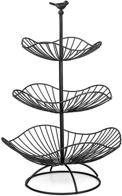 Produktbild von Famanu Obstkorb 3-stufig - Metall, 31 cm x 25 cm x 20 cm