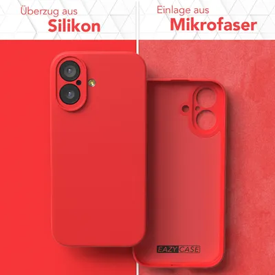 Produktbild von EAZY CASE - TPU Hülle für Apple iPhone 17, TPU Case stoßfeste Handyhülle, weiches Cover mit Kameraschutz, Silikonhülle in Rot