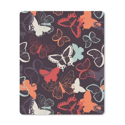 Produktbild von MuchoWow® Mauspad Mousepad Schmetterlinge - Muster - Abstrakt 19x23 cm - Mousepads - Maus Mat - Pad - Mausunterlage - Mauspads - Spielen