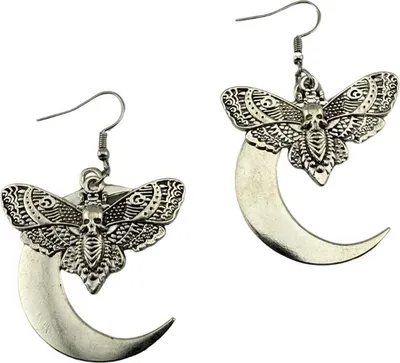 Image de Easure Ohrringe - Moon Moth Argent