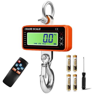 Kranwaage 1500 kg, digital, Hängewaage mit LCD und Fernbedienung